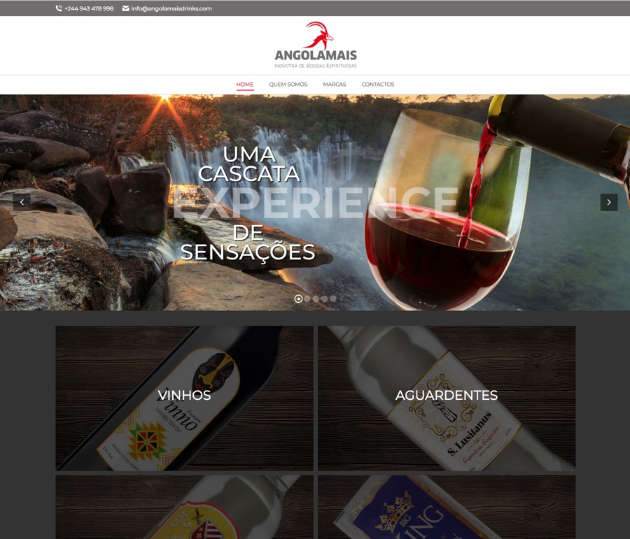 Website - Angola Mais Drinks